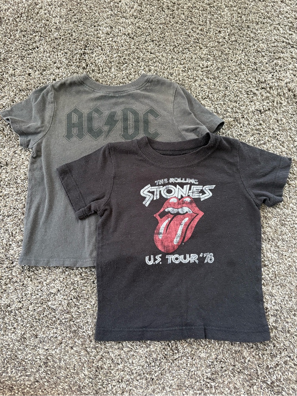Toddler Black/Grey Graphic Band Tees